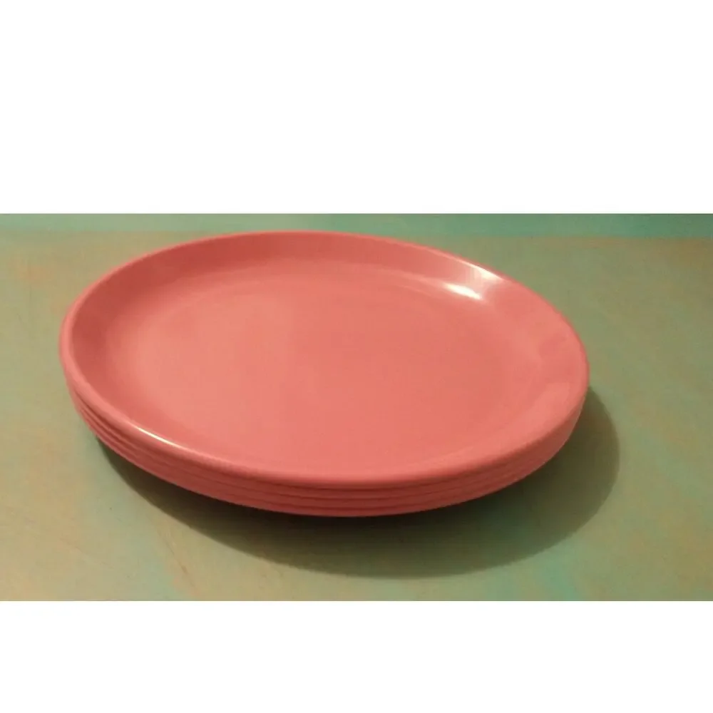 Vtg 80s Rubbermaid Pink Melamine Lunch Plates 8